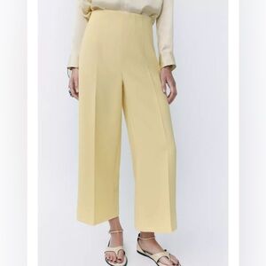 ZARA BUTTER YELLOW WOMENS CULOTTES